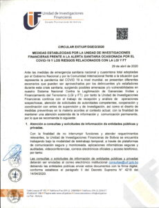 CIRCULAR 2-2020 - Medidas de prevención del COVID  FECHA: 29/04/2020